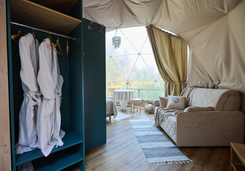 Сфера 2-местный 1-комнатный (стандартный с видом на озеро, сосны)