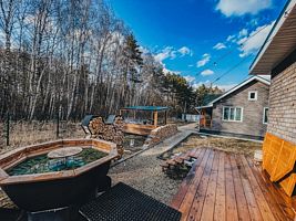 Двухместный номер Superior двуспальная кровать, Дом в лесу с баней и чаном, Коломна