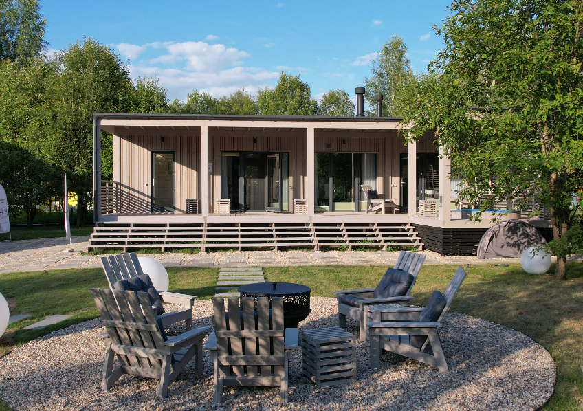 Дом Опен с баней и чаном Лес_Озеро_Дом, Московская область, Якунино Истринский район деревня Ламишино