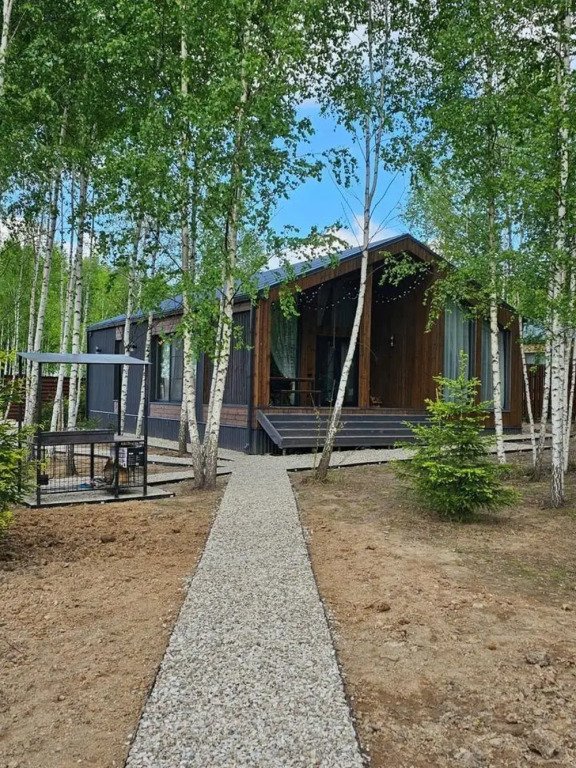 Пaноpaмный дом в хвойнoм лесу с сaуной, Ступинский район, Московская область