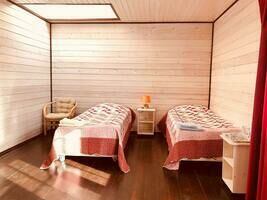 Двухместный номер с 2 отдельными кроватями и душем, База отдыха Седьмой берег, Осташковский район