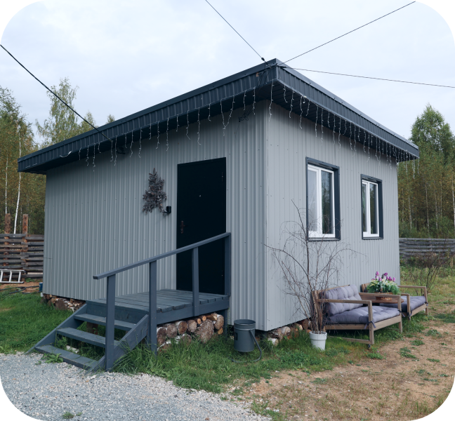 Коттедж 2-местный 2-комнатный (Мятный Лофт)