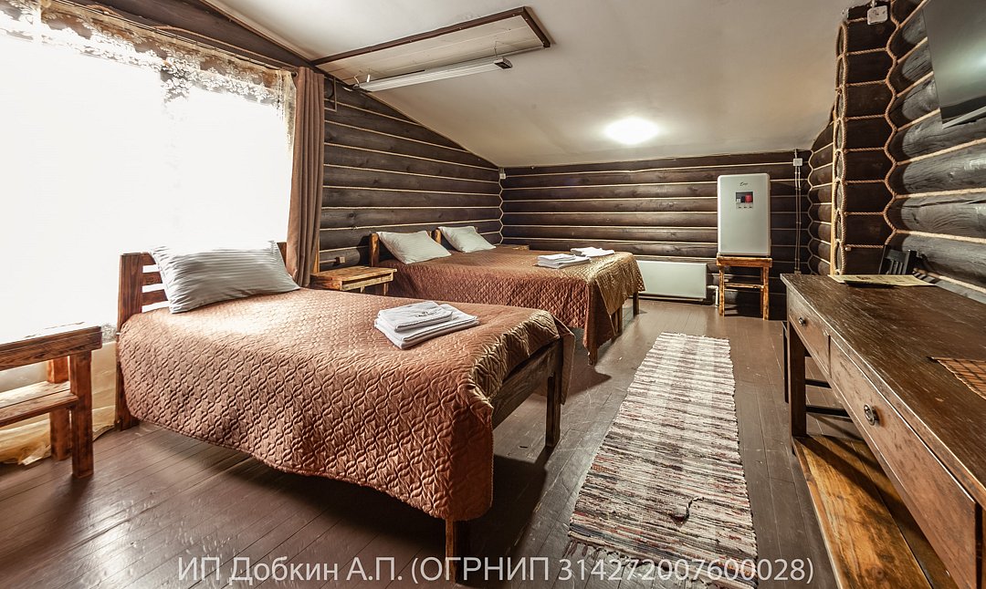 Бунгало Семейный 4-местный 2-комнатный (с каминным залом)