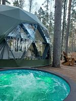 Сфера клубное с красивым видом из окна, Глэмпинг Forest Lake, поселок Рощино