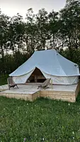 Шатер Comfort с красивым видом из окна, Глэмпинг Медовые холмы, Кисловодск