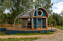 Синий купольный биодом, Гостевые дома Красная горка, деревня Жманка