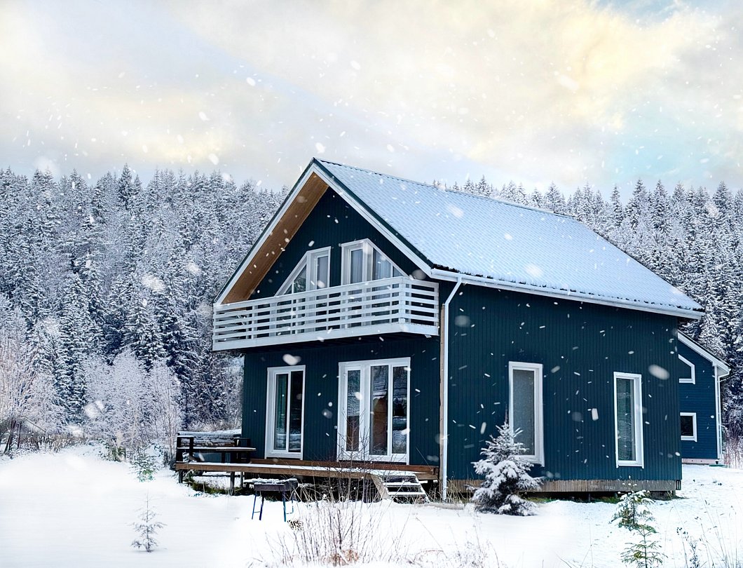 Двухэтажный дом с 3-мя спальнями, террасой и панорамными окнами, Республика Карелия: фото 2