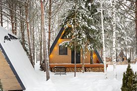A-Frame №3 с купелью и террасой, База отдыха База отдыха Les Holidays, Киржачский район
