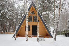 A-Frame №4 с купелью и террасой, База отдыха База отдыха Les Holidays, Киржачский район