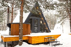 A-Frame №5 с купелью и террасой, База отдыха База отдыха Les Holidays, Киржачский район