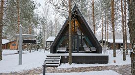 A-Frame №18 с кондиционером и террасой, База отдыха База отдыха Les Holidays, Киржачский район