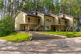 АП207: Просторные двухкомнатные апартаменты с ремонтом (60м2), балконом, видом на лес 207 гостинная с раскладным диваном, спальня с двухспальной кроватью, Загородный клуб Ромашка, Приозерский район