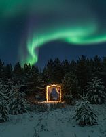 «Домик на скале» №3 с двухспальной кроватью и мини-тамбуром, Этнопарк Лопский берег, село Колежма