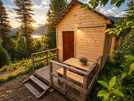 Четырехместные летние домики, База отдыха Кедровый берег, село Артыбаш
