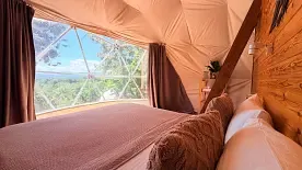 Купольный дом "Делюкс"с панорамным окном и джакузи SPA, Глэмпинг Солнечный склон , Хадыженск