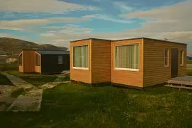 Барнхаус Wood с раздельными кроватями, База отдыха Ковчег51, село Териберка