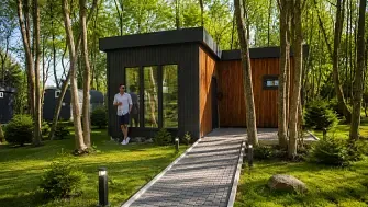 Современный дом с баней и чаном №6