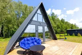 Дом 4-местный А-фрейм, Глэмпинг Дача без забот, деревня Федино