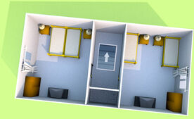 «Дом №3,4» (2-х спальный), База отдыха Прохладная, Камызякский район