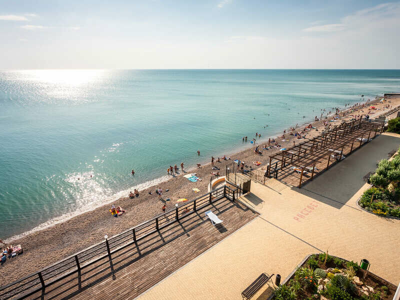 КОРПУС № 3,2-ХМЕСТНЫЕ НОМЕРА,ВИД С 4 ЭТАЖА | Рассвет, Крым