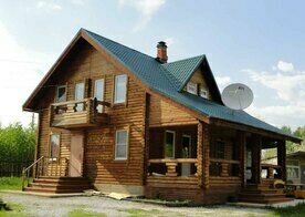 Двухэтажный деревянный дом, База отдыха Серебряный ключ, деревня Большое Таскино