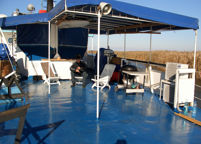 Верхняя тентованная палуба | Теплоход «Русич», Астраханская область