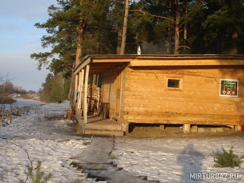 Баня зимой