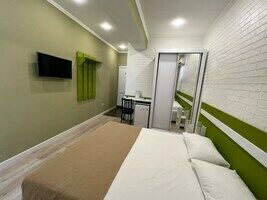 Комфорт с видом на двор, балконом, 1 двуспальной или 2 раздельными кроватями и балконом, Гостевой дом Палуба, Адлер