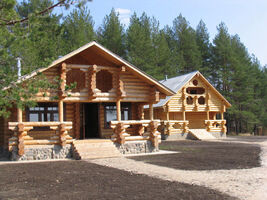 Двухэтажный рубленый дом, База отдыха Мещерский скит, Черноморье