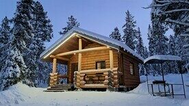 Бревенчатый дом, База отдыха Лапландская деревня, Мокрая Кица