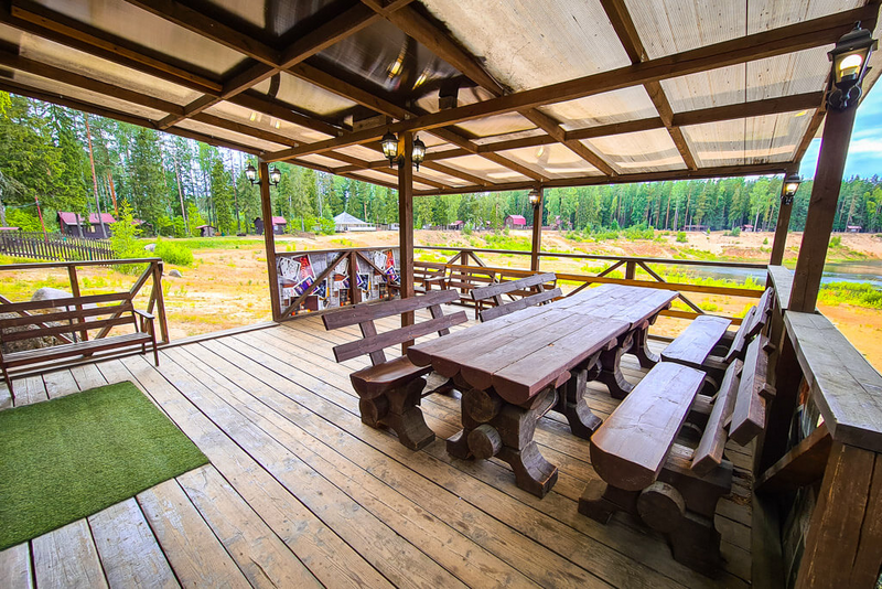 Банкетный домик с террасой №59